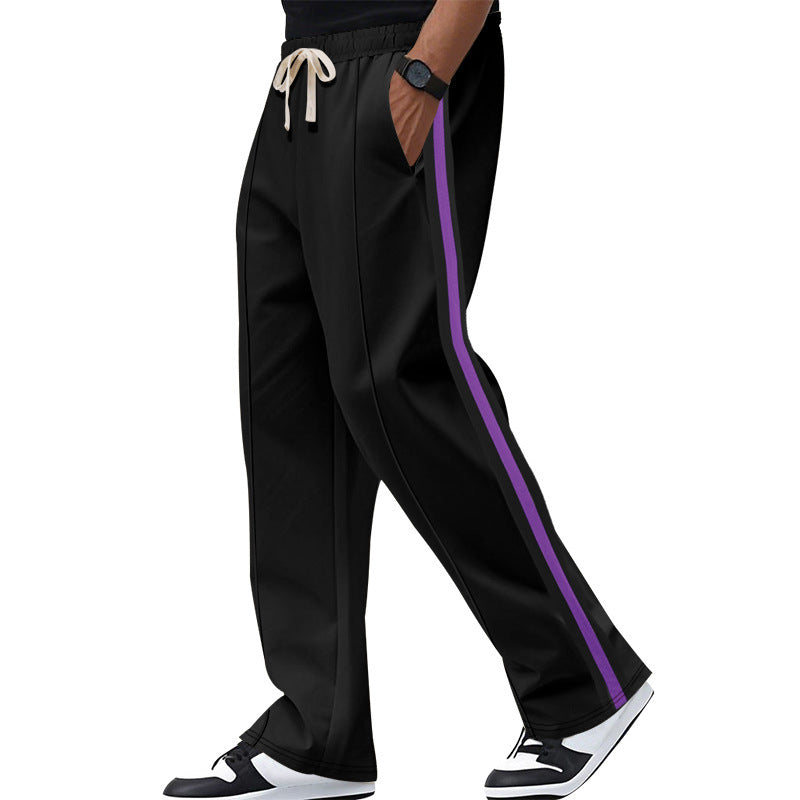 Men's Comfortable Leisure Pants with Side Stripe Lisslune