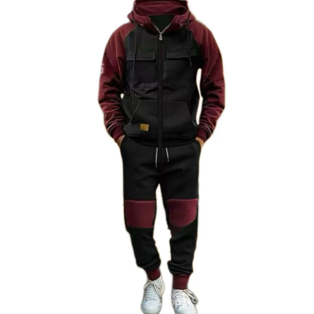 Men's functional leisure suit with practical pockets Lisslune