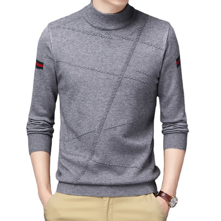 Men's Refined Turtleneck Sweater with Textured Design Lisslune