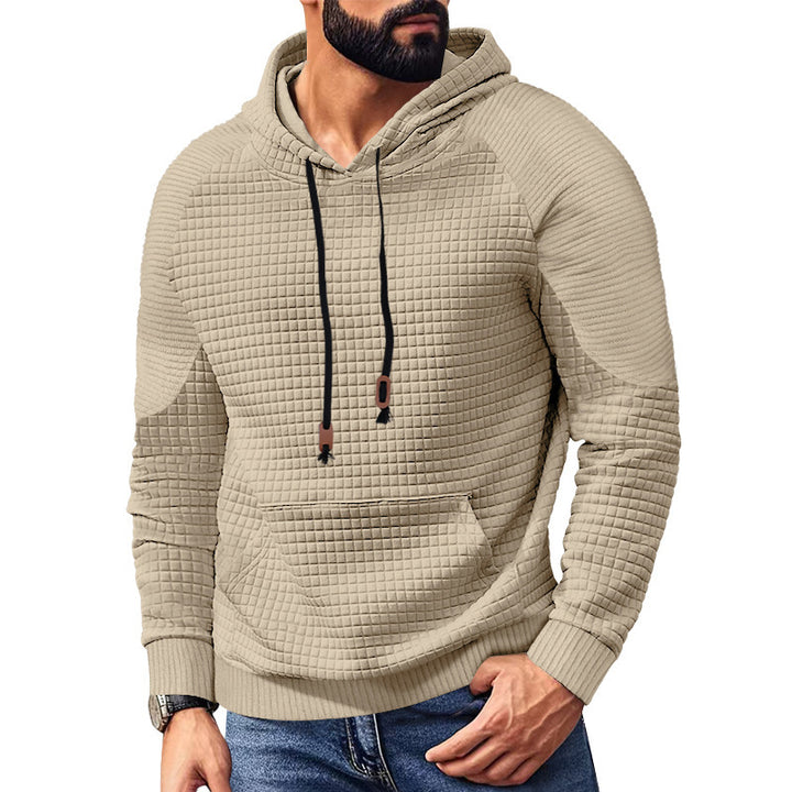 Men's hoodie with textured surface and practical pockets Lisslune