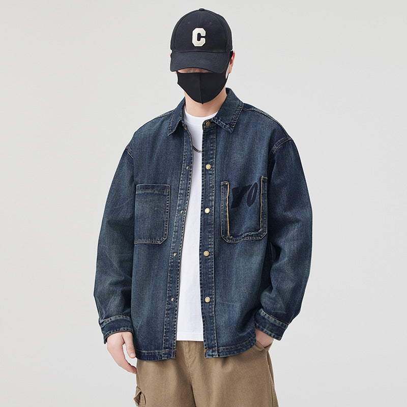 Men's Modern Denim Utility Jacket Lisslune