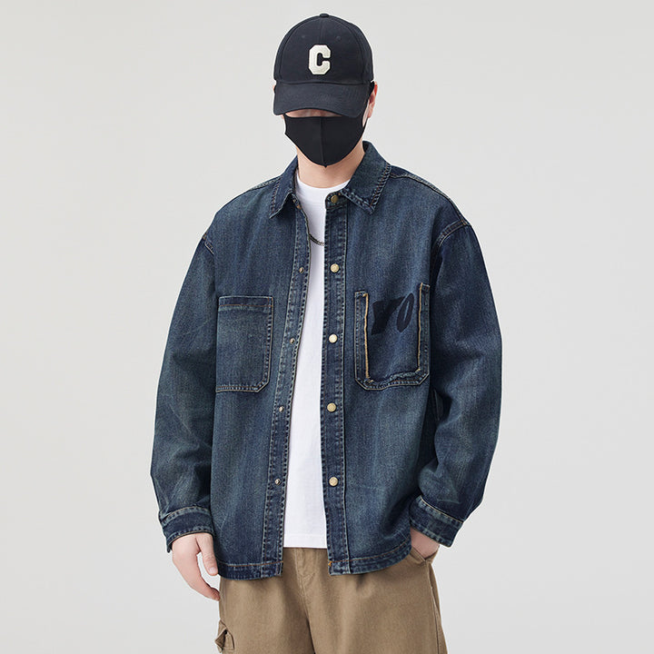 Men's Modern Denim Utility Jacket Lisslune