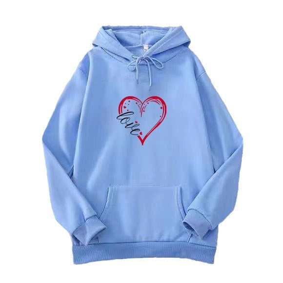 Women's Hoodie with Romantic Heart Design Lisslune