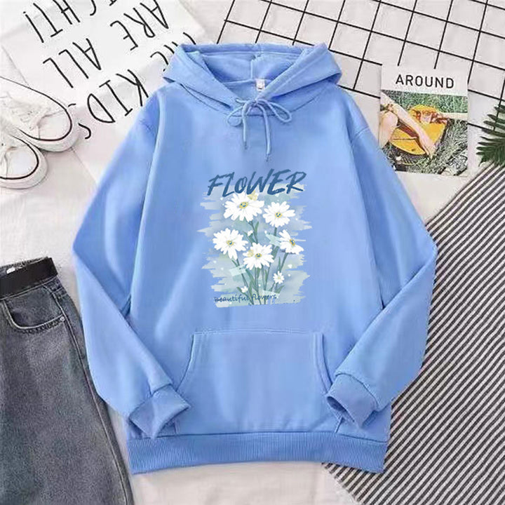 Women's hoodie with floral graphic print Lisslune
