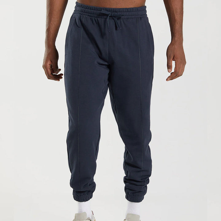Men's casual pants made of high-quality cotton blend with elastic waistband and side pockets Lisslune
