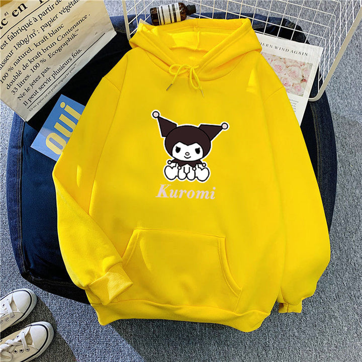 Women's hoodie with cute cow motif and high-quality fleece lining Lisslune