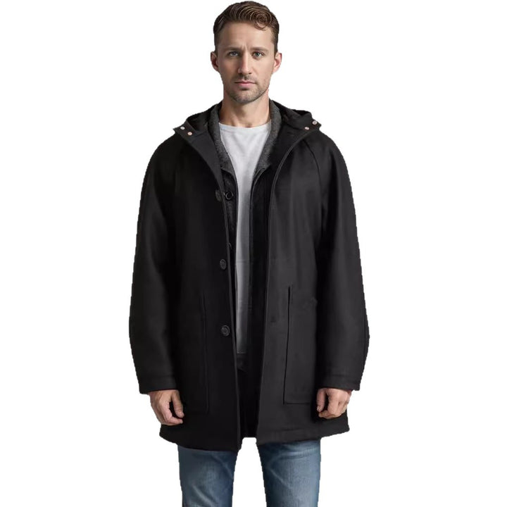 Men's elegant and cozy padded jacket with hood Lisslune