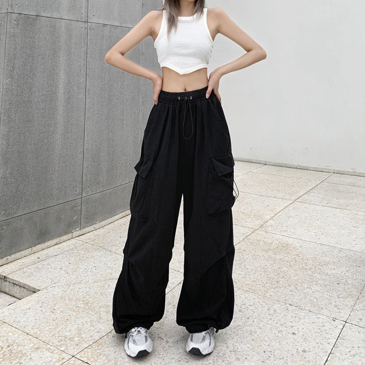 Women's cargo pants with practical side pockets and elastic waistband Lisslune 1775573717