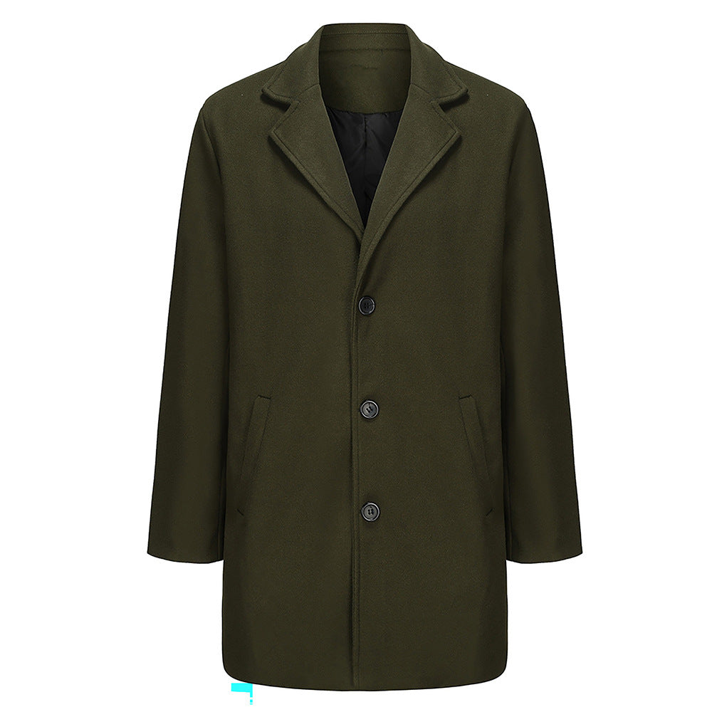 Men's Elegant Wool Coat with High-Quality Craftsmanship Lisslune