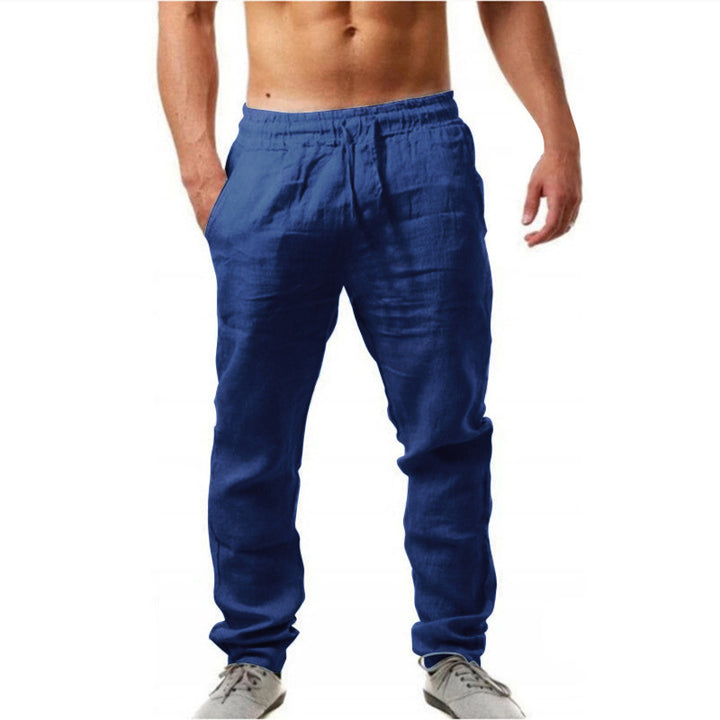 Men's airy linen pants in relaxed fit with practical drawstring Lisslune