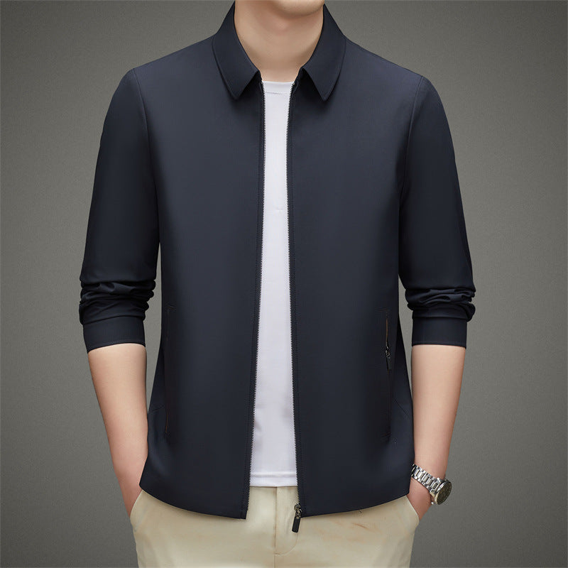 Men's Sporty Jacket with High Collar and Practical Pockets Lisslune