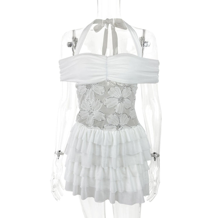 Damen Sommerliches Minikleid mit romantischen Rüschendetails Lisslune