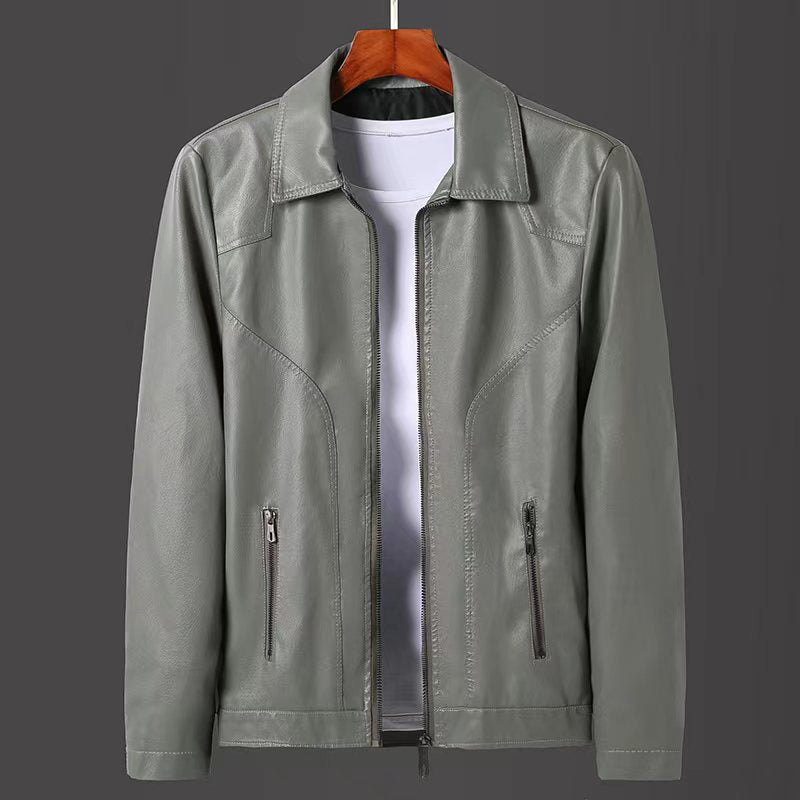 Men's Casual Synthetic Leather Jacket Lisslune