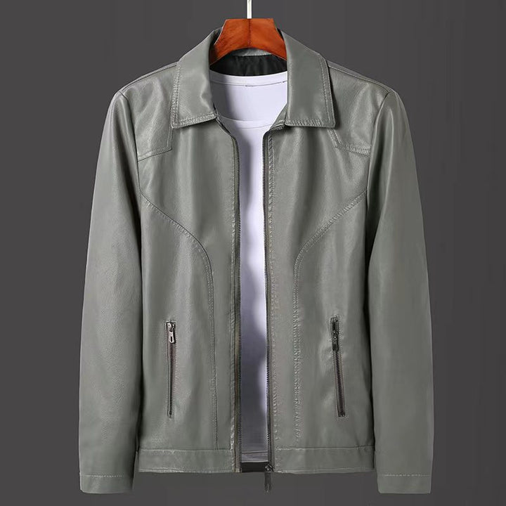 Men's Casual Synthetic Leather Jacket Lisslune