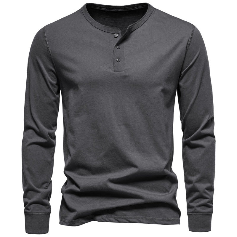 Men's Long Sleeve Shirt with Button Closure and Modern Design Lisslune