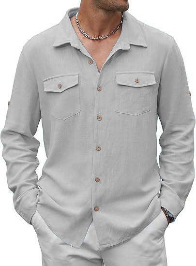 Men's classic casual shirt with two chest pockets Lisslune