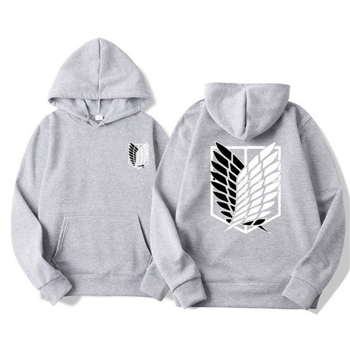 Women's hooded sweatshirt with modern anime design and practical kangaroo pocket Lisslune