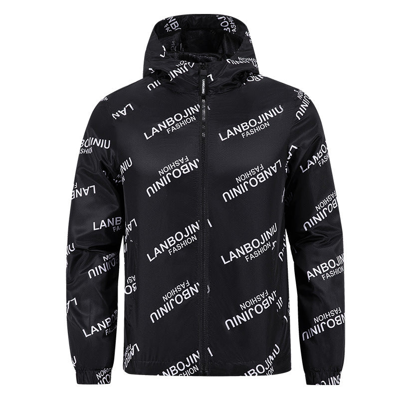 Men's Lightweight Functional Jacket with Stylish Print Lisslune