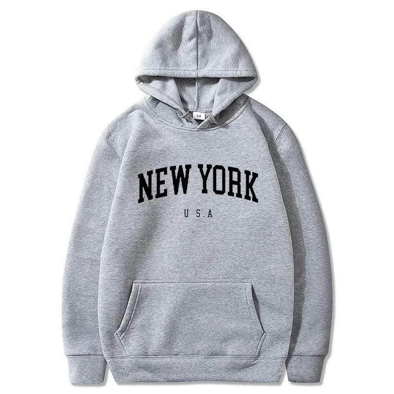 Women's hoodie with fashionable New York print and comfortable fit Lisslune