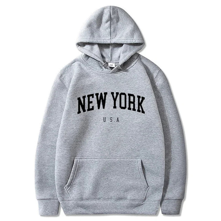 Women's hoodie with fashionable New York print and comfortable fit Lisslune