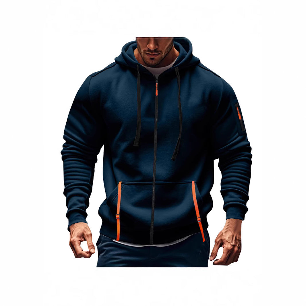 Men's sporty hoodie with practical zippered pockets Lisslune
