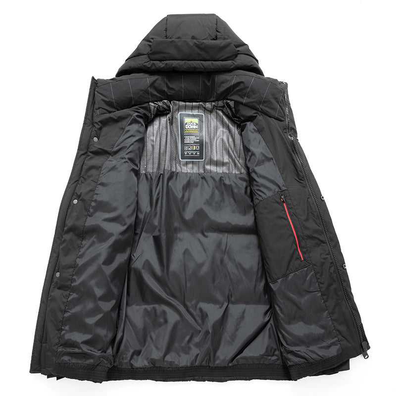 Men's Insulated Puffer Jacket with Adjustable Hood Lisslune