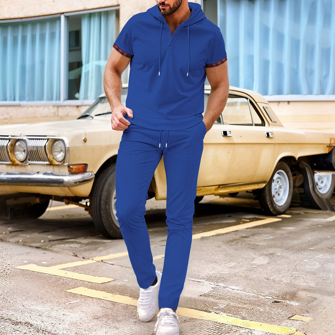 Men's sporty hoodie set with functional pockets and ergonomic cut Lisslune