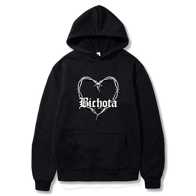 Women's hoodie with unique heart design and embroidered lettering Lisslune