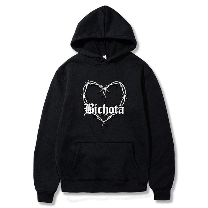 Women's hoodie with unique heart design and embroidered lettering Lisslune