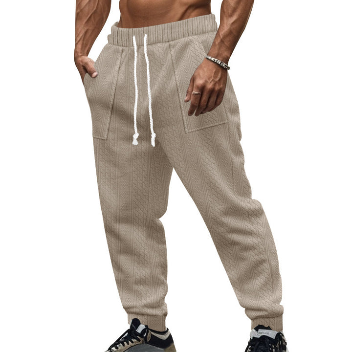 Men's casual jogging pants with textured fabric and practical pockets Lisslune
