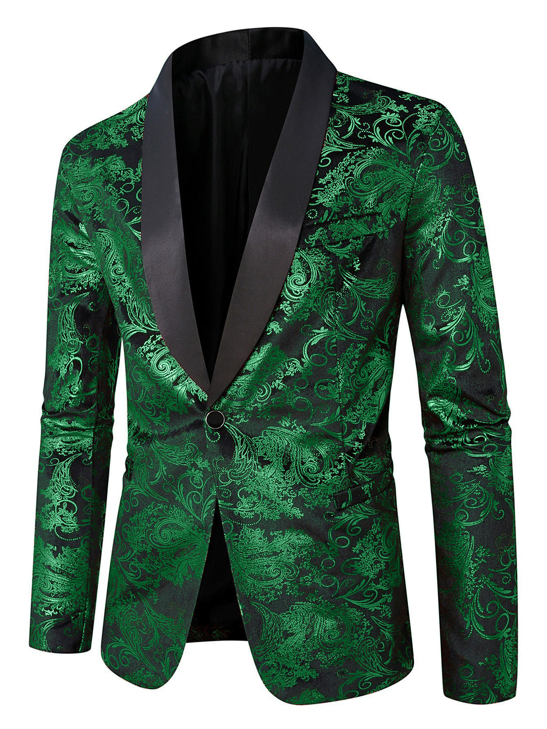 Men's elegant sequin blazer with floral pattern Lisslune