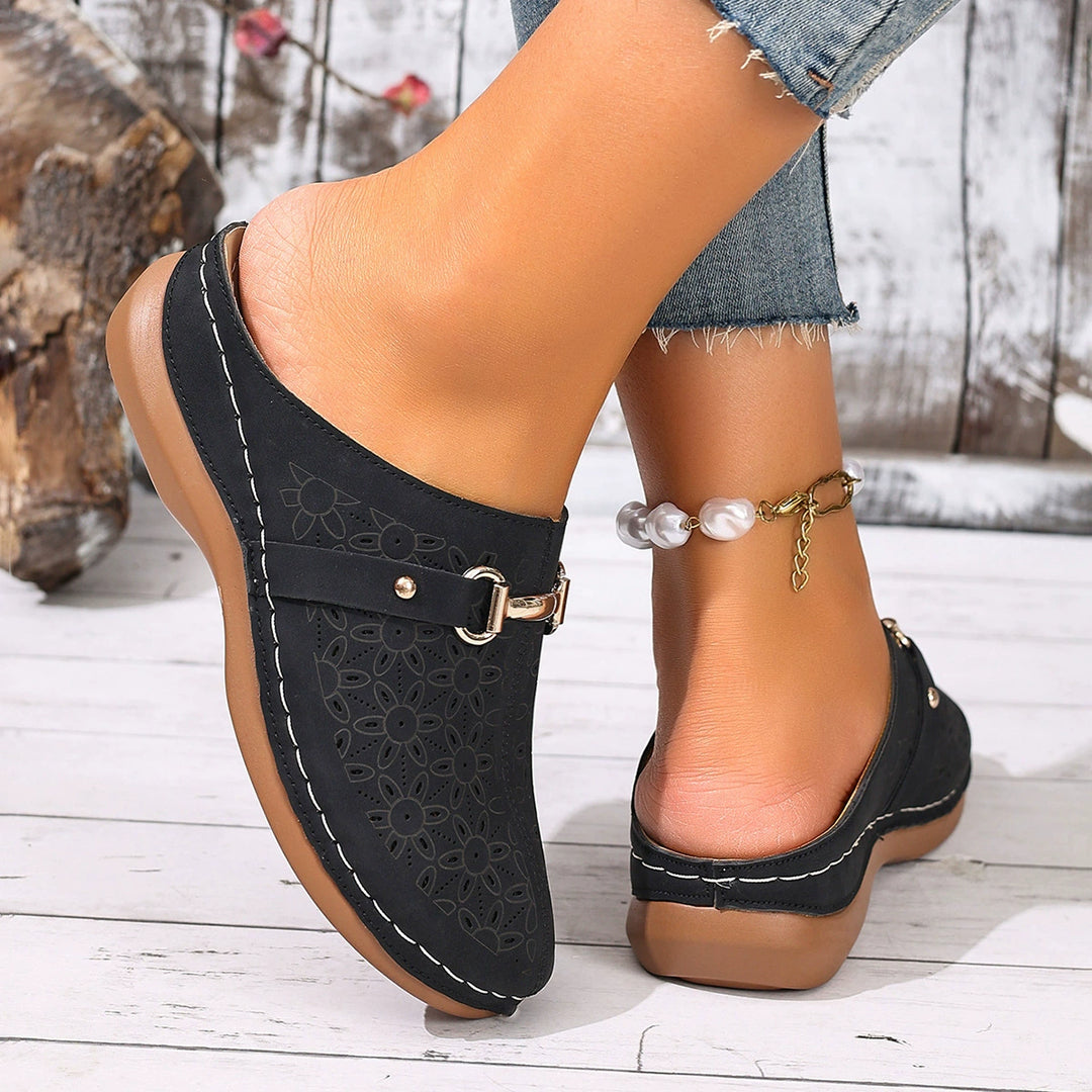 Lisslune | Damen Clogs Aus Leder Weite Passform Leicht