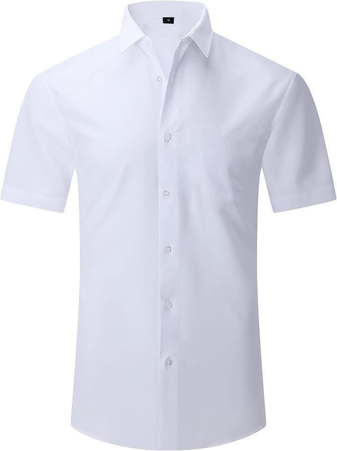 Men's short-sleeve shirt with modern button details and high-quality cotton Lisslune