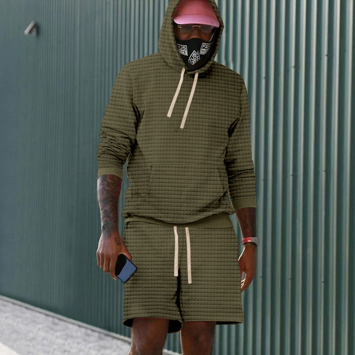 Men's casual hoodie and shorts set made of breathable material Lisslune