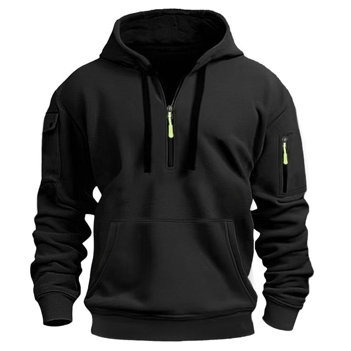 Men's hoodie with practical zipper and side pockets Lisslune
