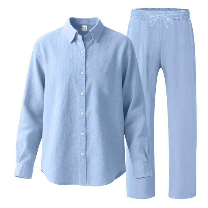 Men's casual leisure suit with top and elastic pants Lisslune