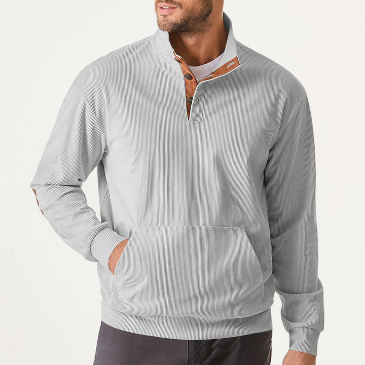 Men's high-performance sweatshirt with stand-up collar and practical kangaroo pocket Lisslune