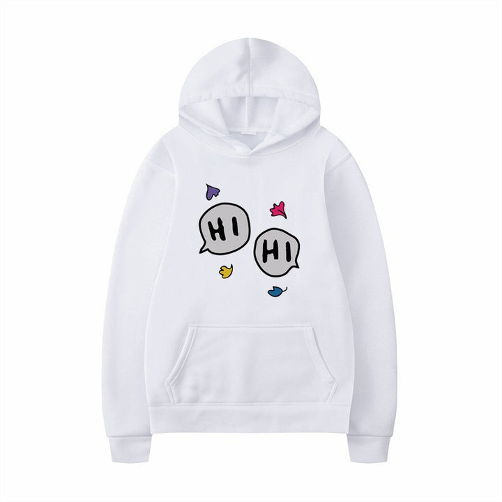 Women's hoodie with creative cartoon design and kangaroo pocket Lisslune