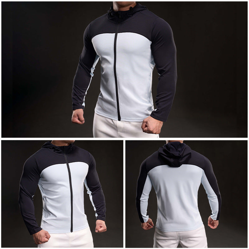 Men's Sports Jacket with Breathable Material and Practical Hood Lisslune