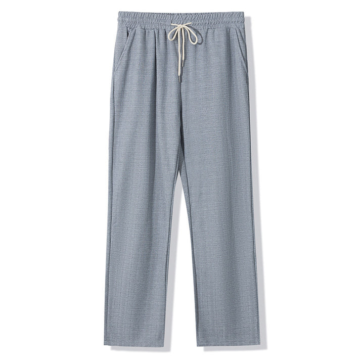 Men's Comfortable Leisure Pants made of lightweight, breathable fabric with elastic waistband and adjustable drawstring Lisslune