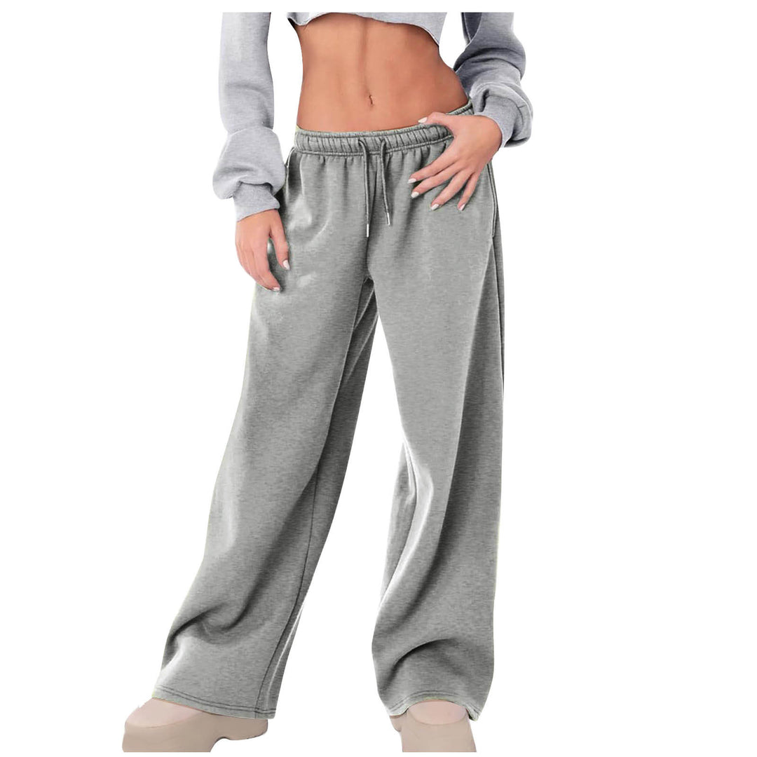 Women's loose casual pants with elastic waistband and side pockets Lisslune