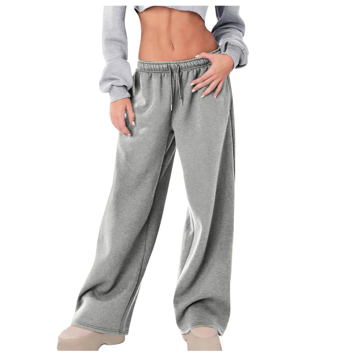 Women's loose casual pants with elastic waistband and side pockets Lisslune