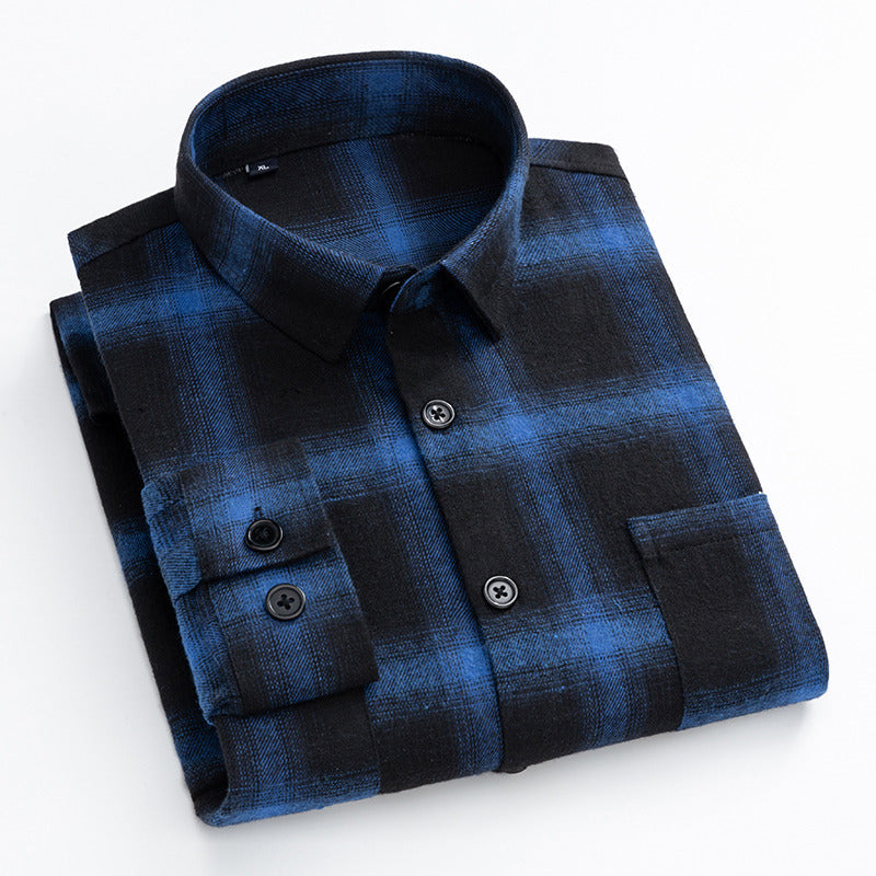 Men's check shirt made of soft cotton Lisslune