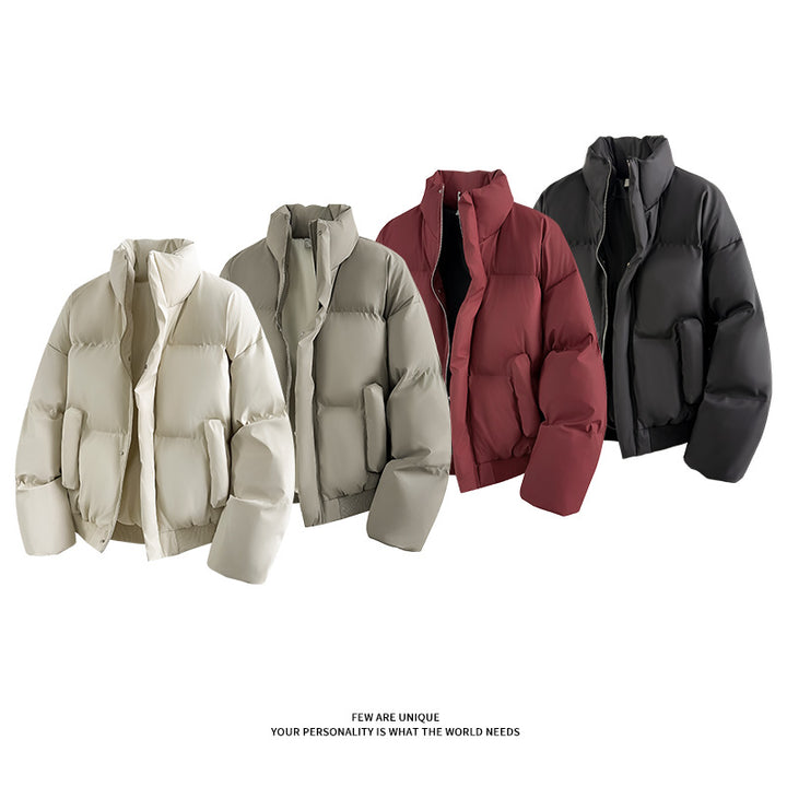 Men's Fashion Padded Jacket with High Collar and Practical Pockets Lisslune