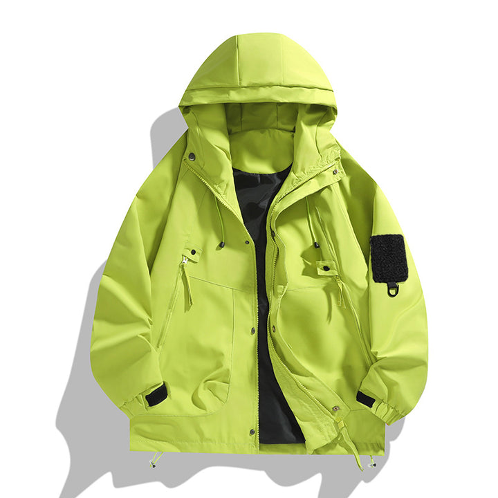 Men's lightweight outdoor jacket with modern pockets and adjustable hood collar Lisslune