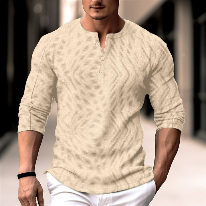 Men's breathable shirt with button placket Lisslune