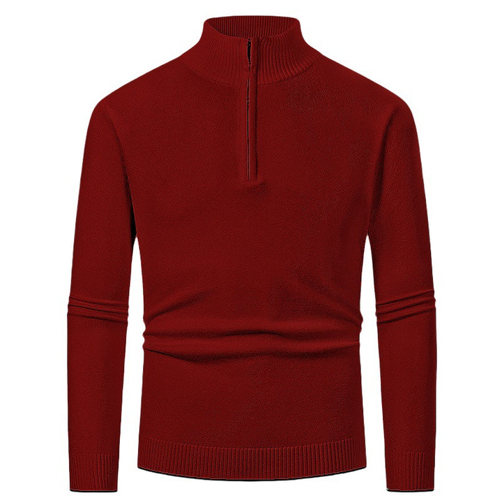 Men's pullover with high collar and zipper Lisslune