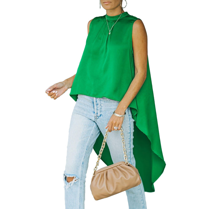 Women's blouse with asymmetrical cut and flowing material Lune London