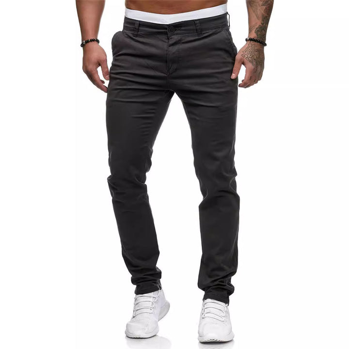 Men's slim-fit chinos with elastic waistband and timeless design Lisslune
