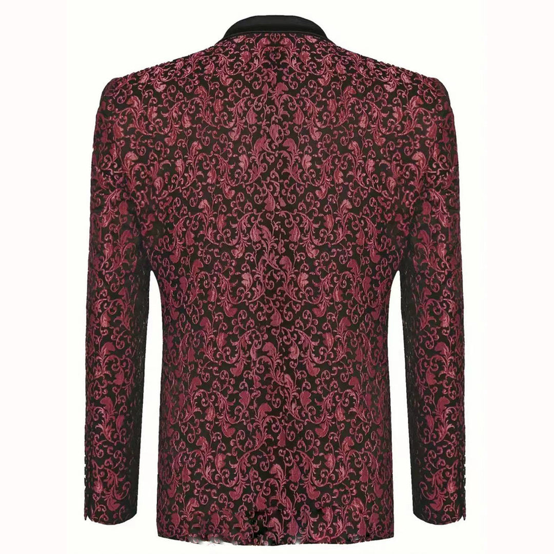 Men's luxurious sequin blazer with floral design Lisslune